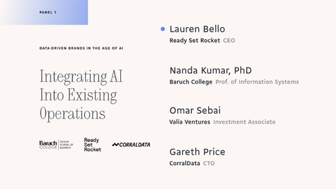 Thumbnail for entry Data-Driven Brands in the Age of AI. Panel 1: Integrating AI Into Existing Operations