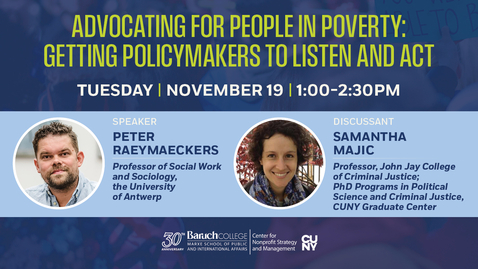 Thumbnail for Advocating for People in Poverty : Getting Policymakers to Listen and Act