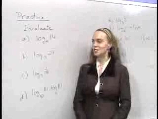 Chapter 2.5: Logarithmic Functions - 06) Practice evaluating logs