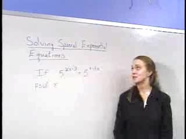 Chapter 2.2: Exponential Functions - 05) Solving Special Exponential Equations