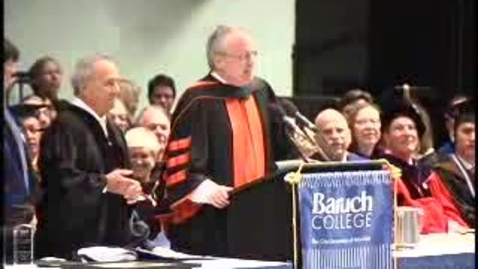 Thumbnail for entry Baruch College Commencement (2009): Keynote Speaker Sidney Harman