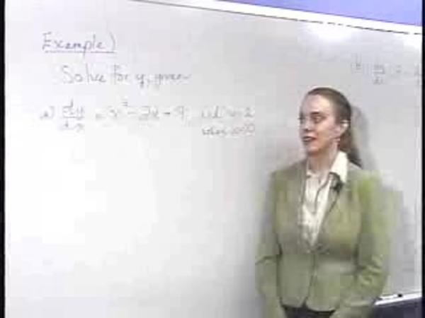 Chapter 3.2: Applications of Antidifferentiation - 03) Solving Differential Equations