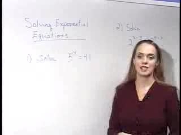 Chapter 2.6: Properties of Logarithmic Functions - 09) Solving Exponential Equations