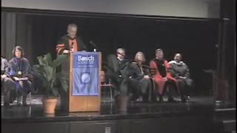 Thumbnail for entry Baruch College Convocation (2007)