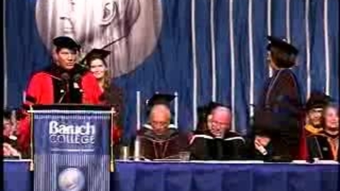 Thumbnail for entry Baruch College Commencement (2007, Afternoon Session): Degree Award, Zicklin School of Business