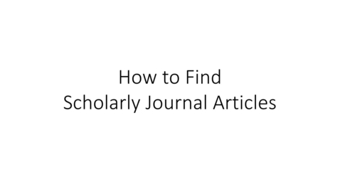 Thumbnail for entry How to Find Scholarly Journal Articles