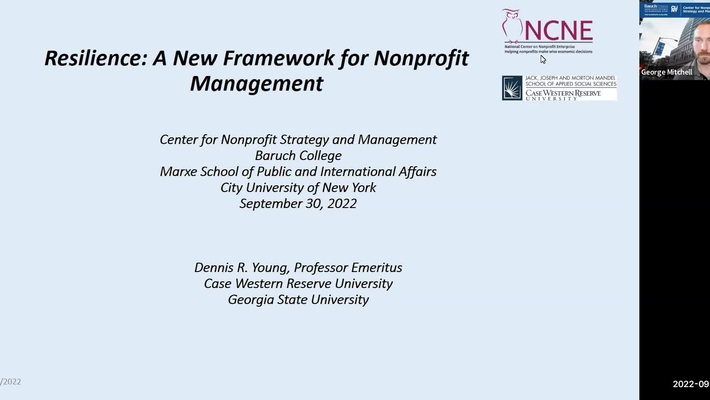 Resilience: A New Framework for Nonprofit Management