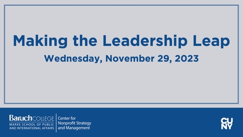 Thumbnail for entry Making the Leadership Leap
