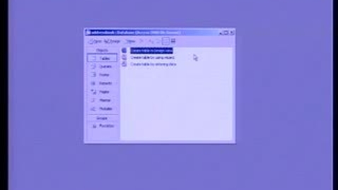 Thumbnail for entry Introduction to Microsoft Access 2003: Getting Around Access