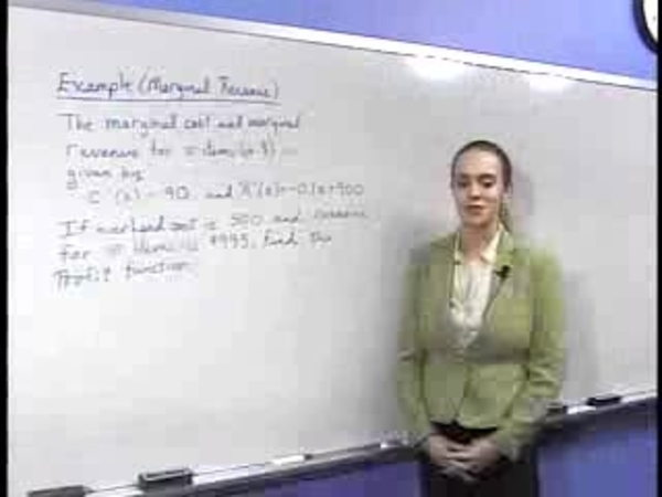 Chapter 3.2: Applications of Antidifferentiation - 06) Marginal Cost and Revenue