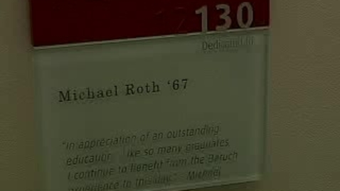 Thumbnail for entry Dedication of the Michael Roth &amp; Max Berger Classrooms