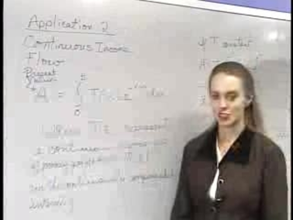 Chapter 3.8: Applications of the Definite Integral - 07) Continuous Income Flow