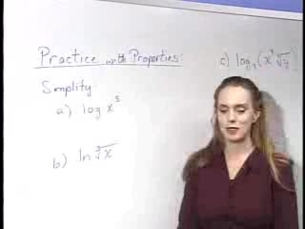 Chapter 2.6: Properties of Logarithmic Functions - 06) Using the Property