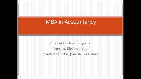 Thumbnail for entry Webinar for MBA curriculum in accountancy