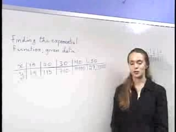 Chapter 2.2: Exponential Functions - 06) Exponential Functions from Data