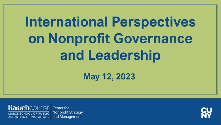 International Perspectives on Nonprofit Governance and Leadership