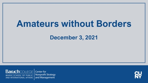 Thumbnail for entry Amateurs without Borders