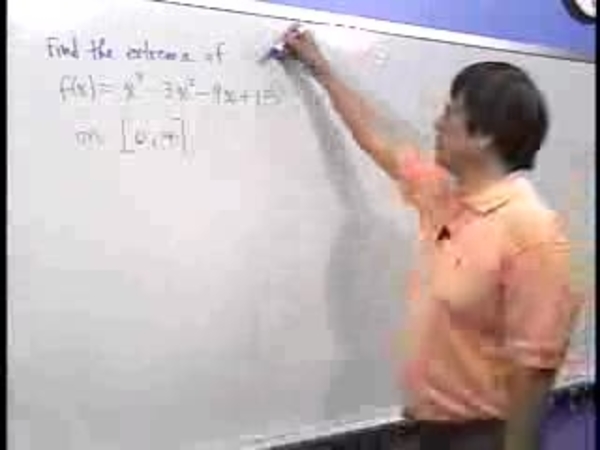 Chapter 1.1: Extrema of a Function - 08) Critical Point Test Theroem
