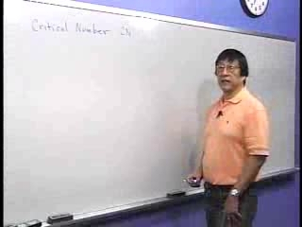 Chapter 1.1: Extrema of a Function - 05) Critical Numbers and Points