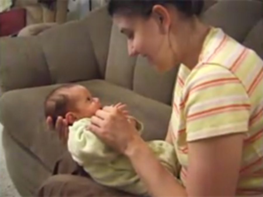 woman with a baby