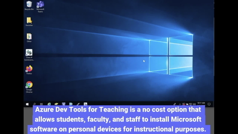 Thumbnail for Microsoft Azure for Education: Software Installation
