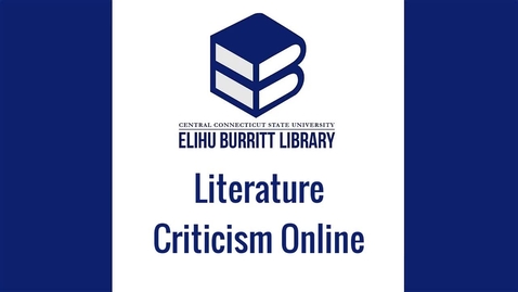 Thumbnail for Literature Criticism Online