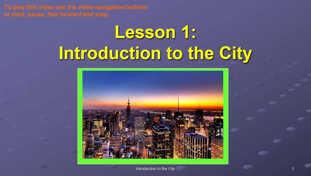 SOC311-W1 OL Intro to the City VID