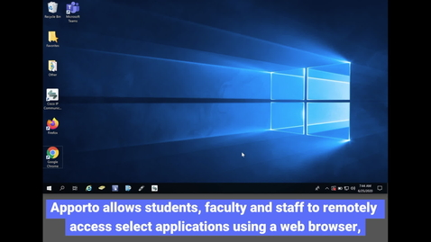 Thumbnail for Apporto Virtual Applications: Introduction