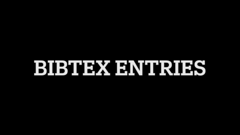 Thumbnail for entry MAT 186: BibTeX Entries Lesson 1.11