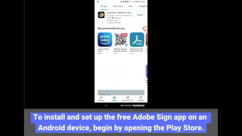 Thumbnail for entry Adobe Sign: Install - Android
