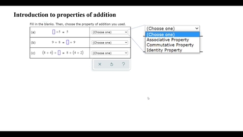 Thumbnail for entry Introduction to properties of addition
