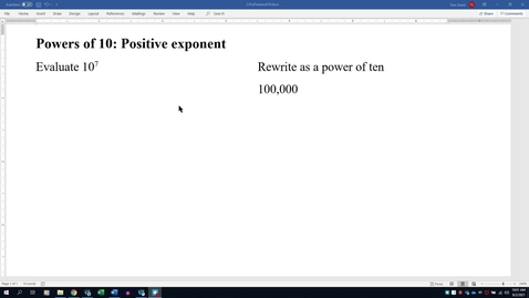 Thumbnail for Power of 10: Positive exponent