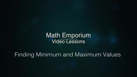 Thumbnail for Finding Minimum and Maximum Values