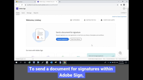 Thumbnail for Adobe Sign: Requesting Signatures