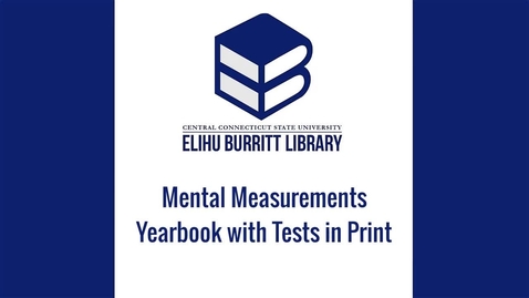 Thumbnail for Mental Measurements Yearbook with Tests in Print