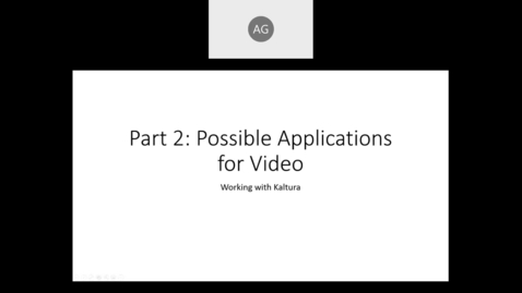 Thumbnail for entry Working with Kaltura_part2