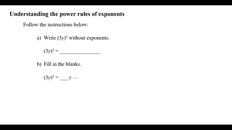 Thumbnail for entry Understanding the power rules of exponents