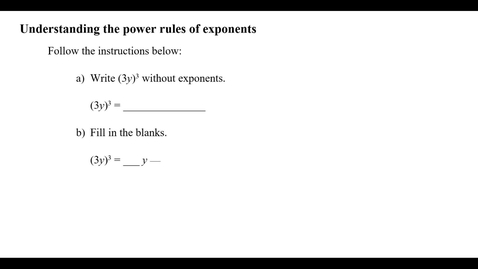 Thumbnail for Understanding the power rules of exponents