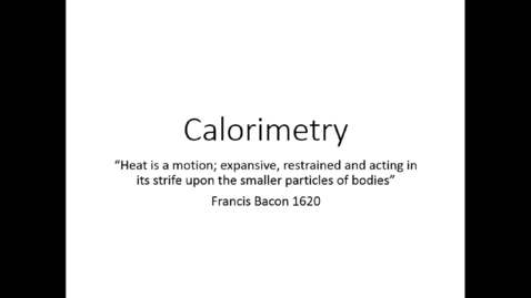 Thumbnail for Calorimetry