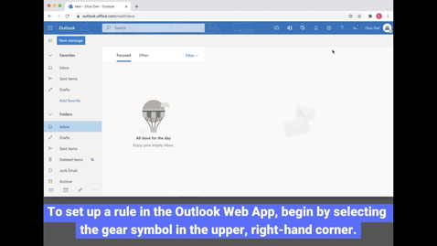 Thumbnail for Outlook: OWA - Setting Up Rules