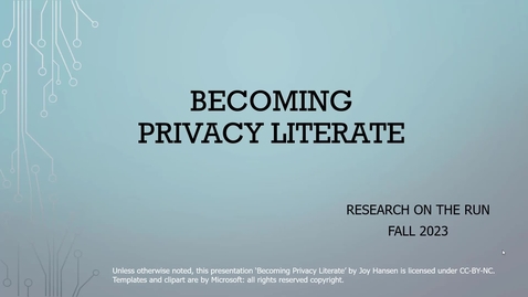 Thumbnail for Research on the Run_Becoming Privacy Literate_11_15_2023