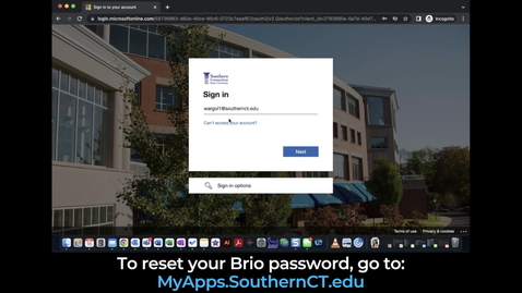 Thumbnail for entry BRIO - Banner RPT Password Reset