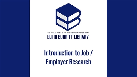 Thumbnail for Job / Employer Research - Intro