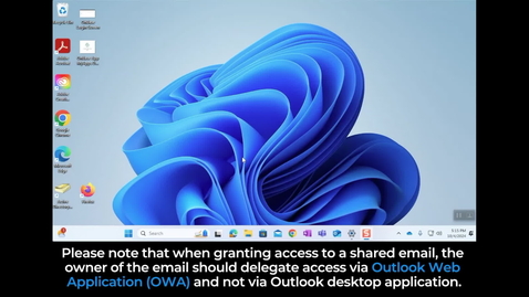 Thumbnail for Delegating Permissions - Shared Email