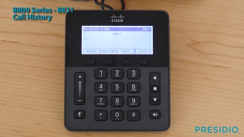 Thumbnail for 8831 Call History