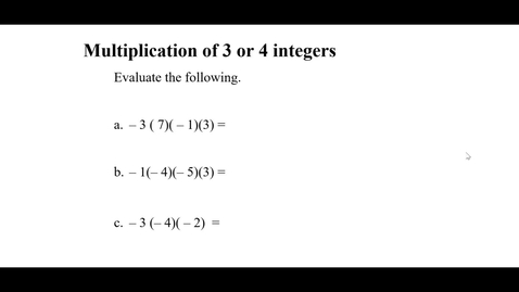 Thumbnail for entry Multiplication of 3 or 4 integers