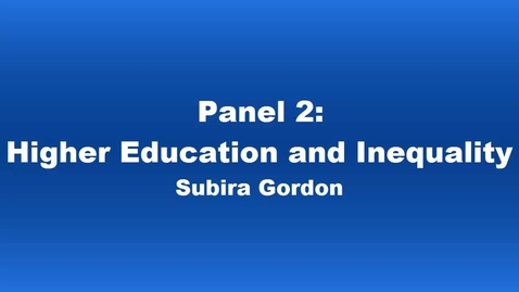Thumbnail for Panel 2 Subira Gordon
