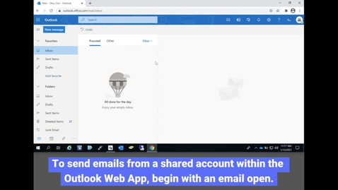 Thumbnail for Email: Shared Accounts - Sending from Shared Account in OWA