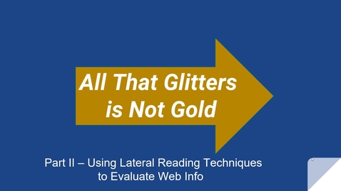 Thumbnail for All That Glitters-Part II