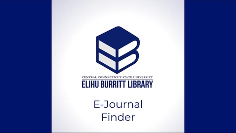 Thumbnail for entry E-Journal Finder